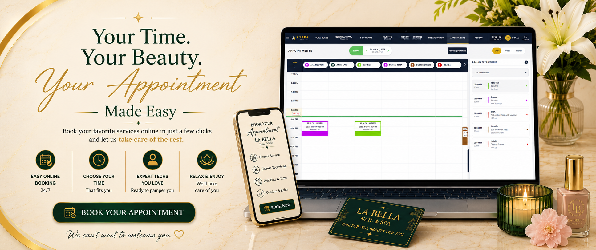 Book your appointment at La Bella Nail and Spa